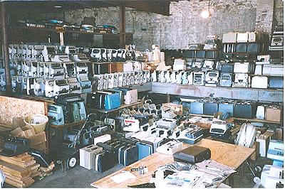 Typewriters in the warehouse