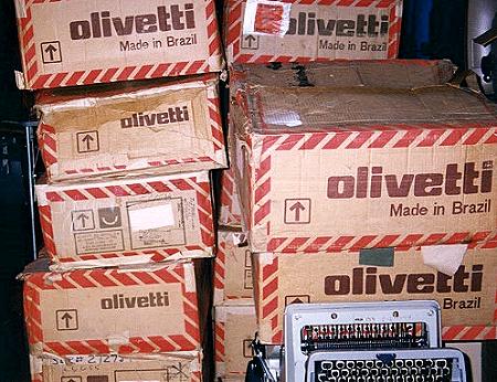 Boxes of Olivetti!